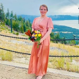 Blush bridesmaid dress